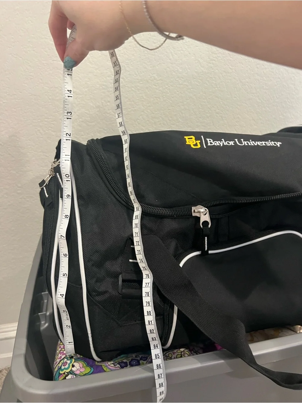 Baylor University Black Duffel